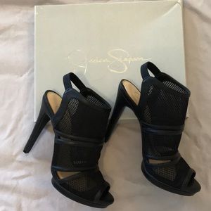 BRAND NEW Jessica Simpson 5” black sport mesh heel